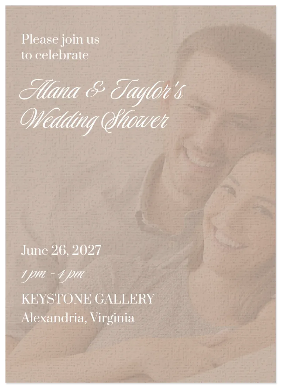 Sepia Toned Overlay card