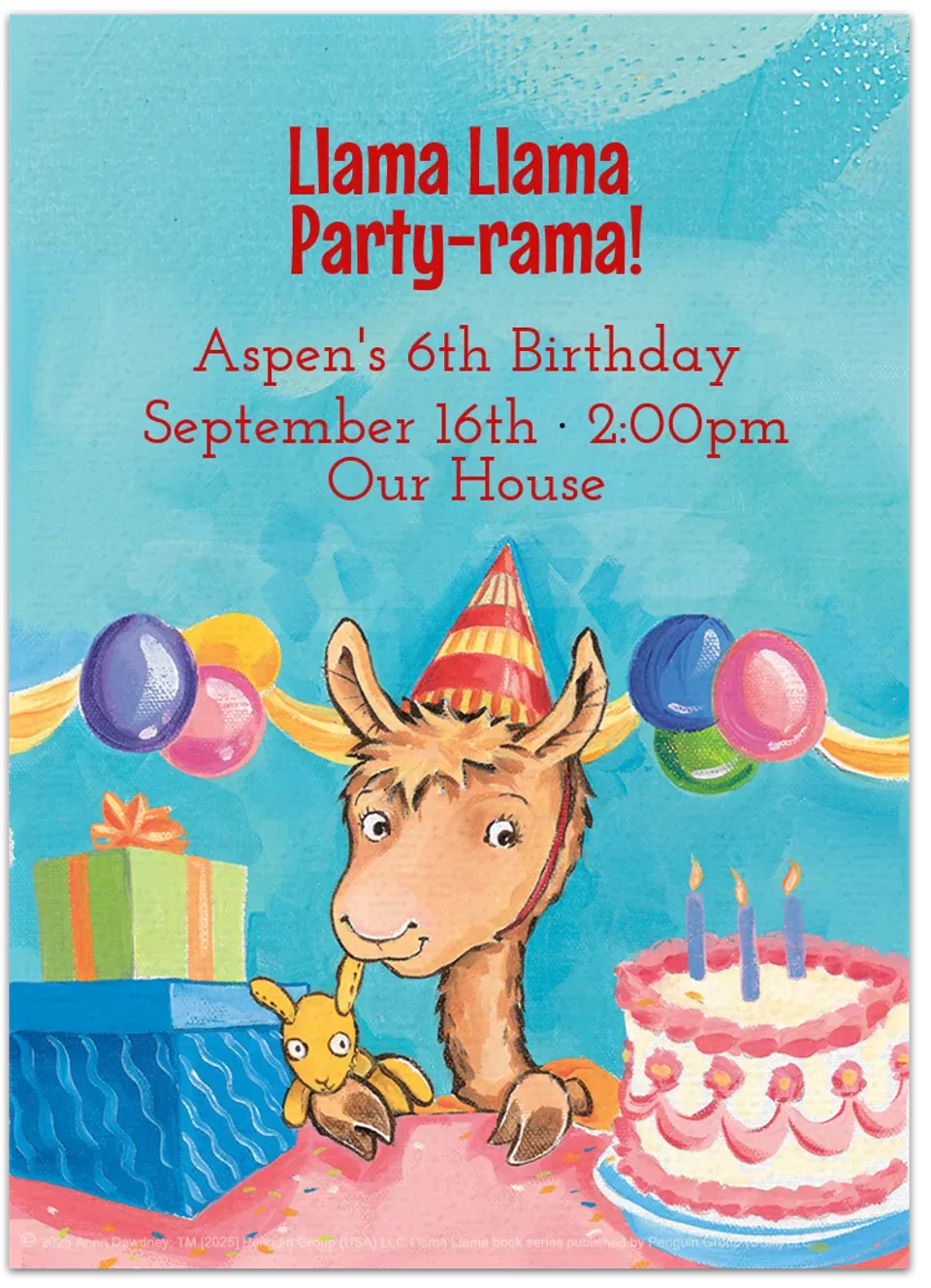 Llama Llama | Partyrama card