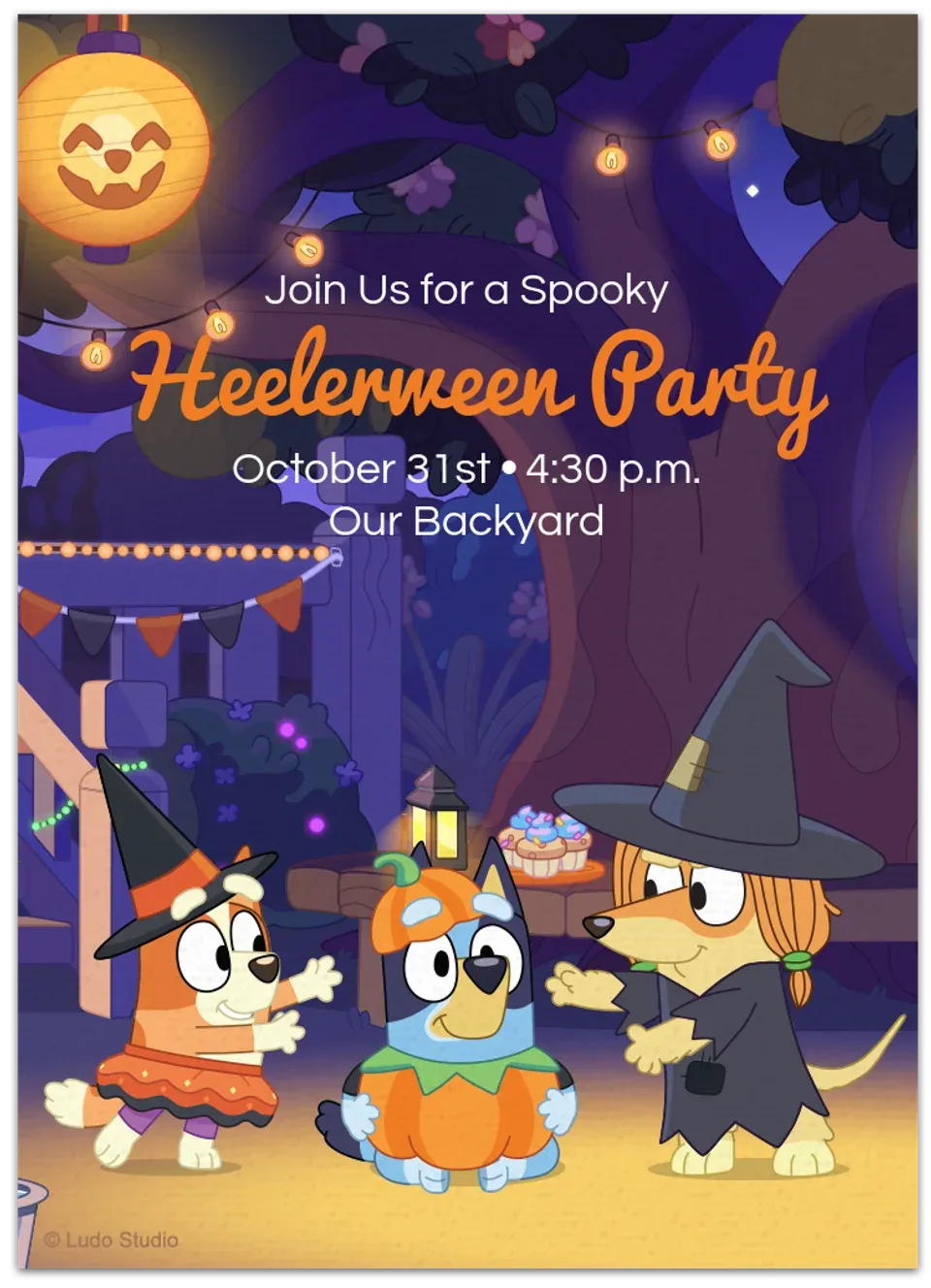 Bluey | Halloween card