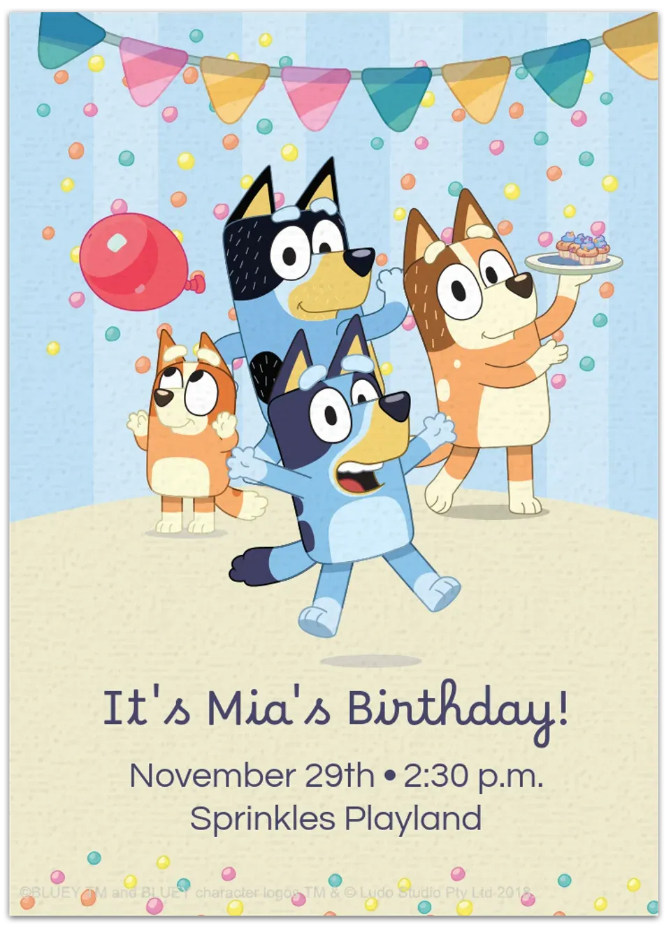 Bluey | Birthday Party card