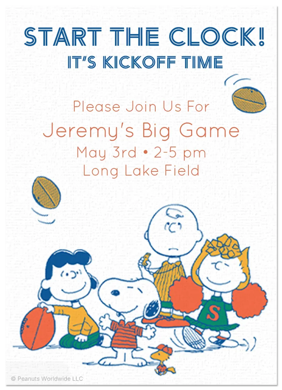 Peanuts | Football card