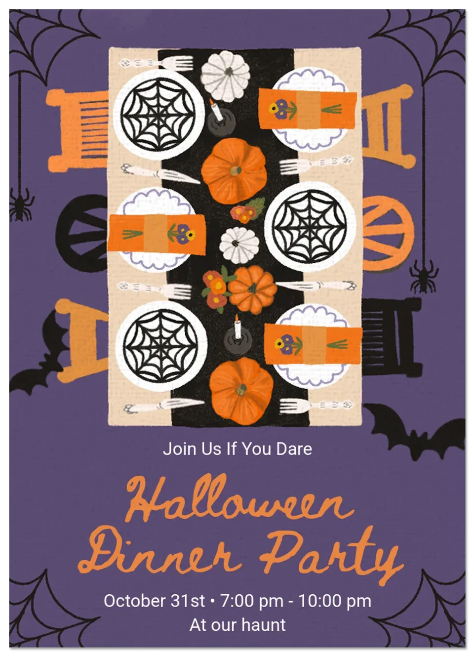 Halloween Dinner Party card