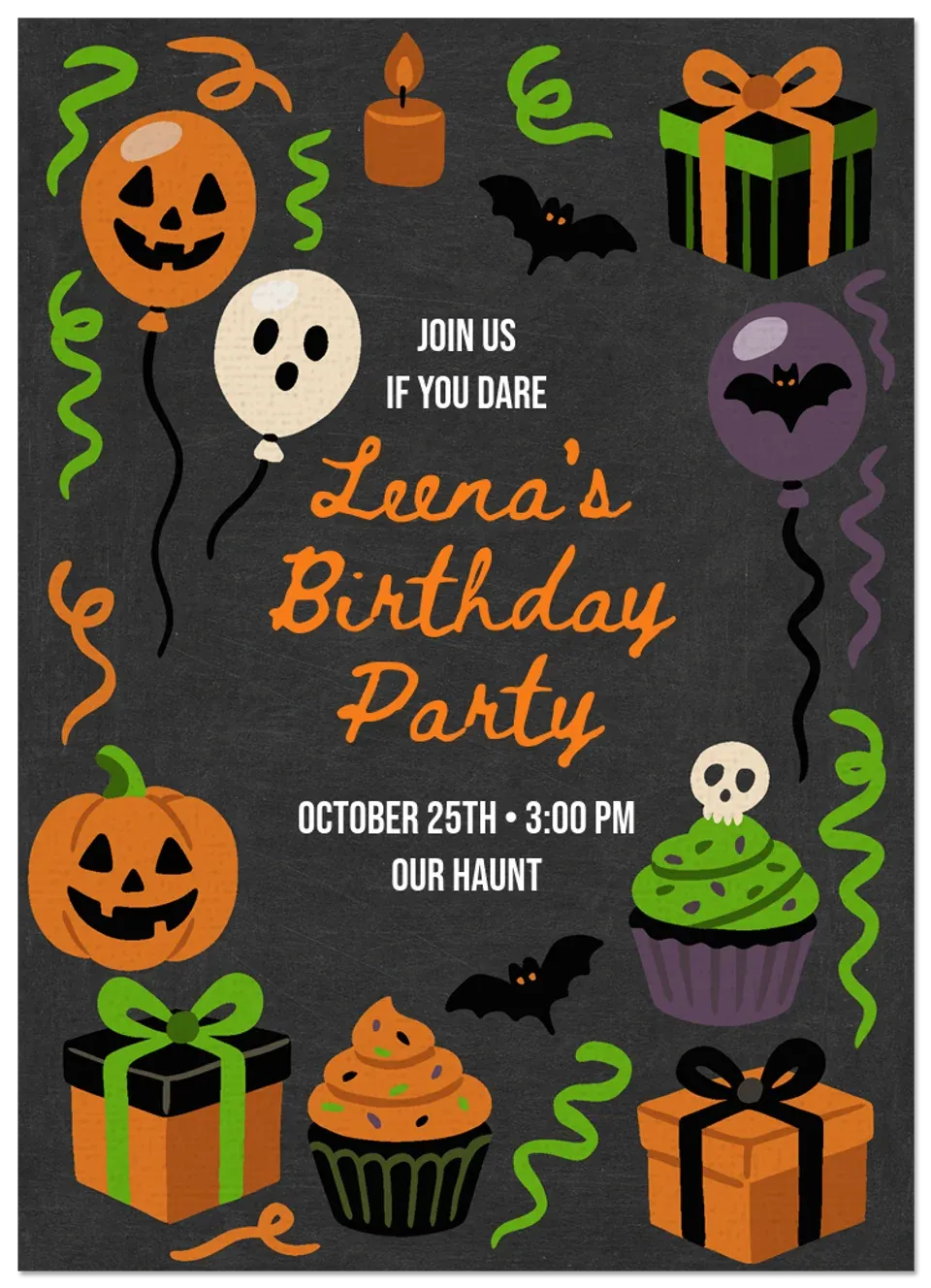 Spooktacular Halloween Birthday card