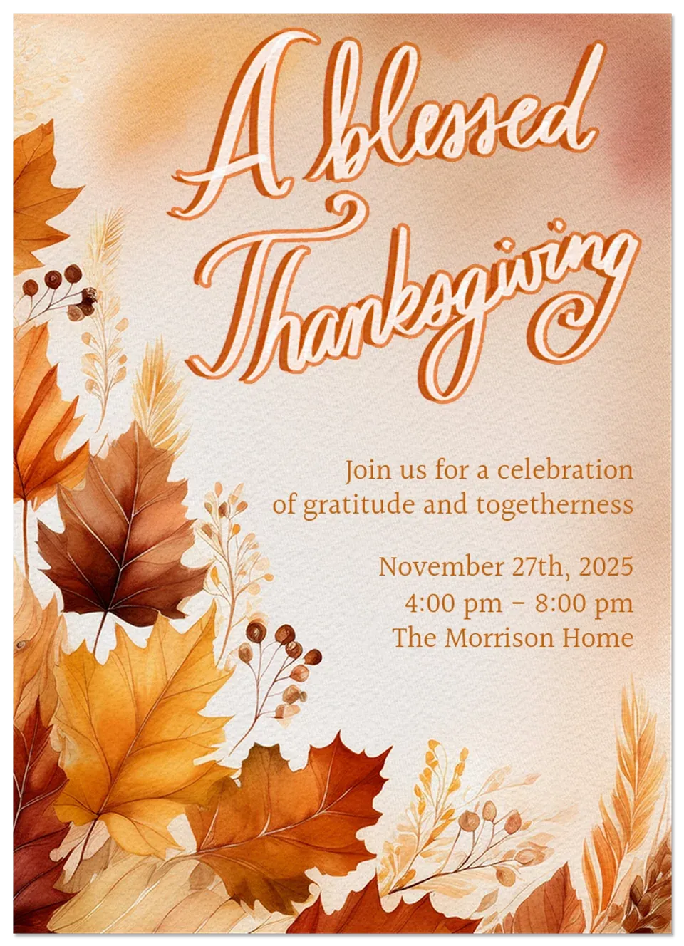 Blessed Thanksgiving card