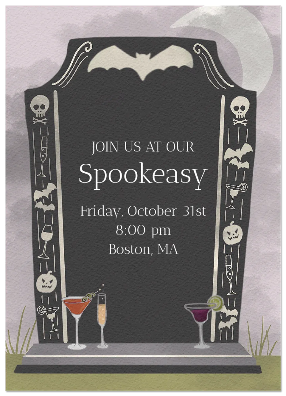 Spooky Cocktails card