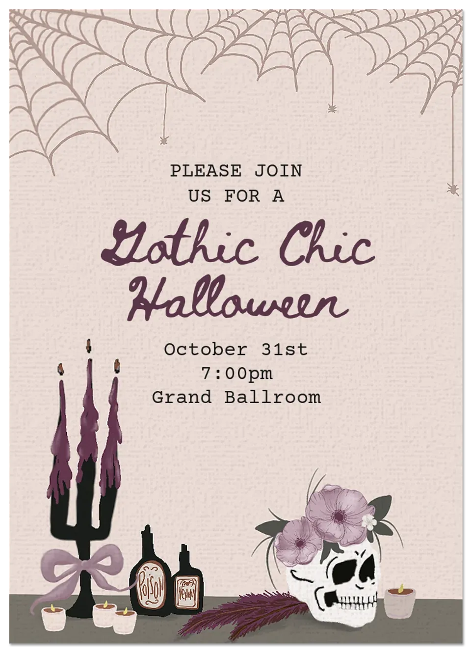 Gothic Chic Halloween card