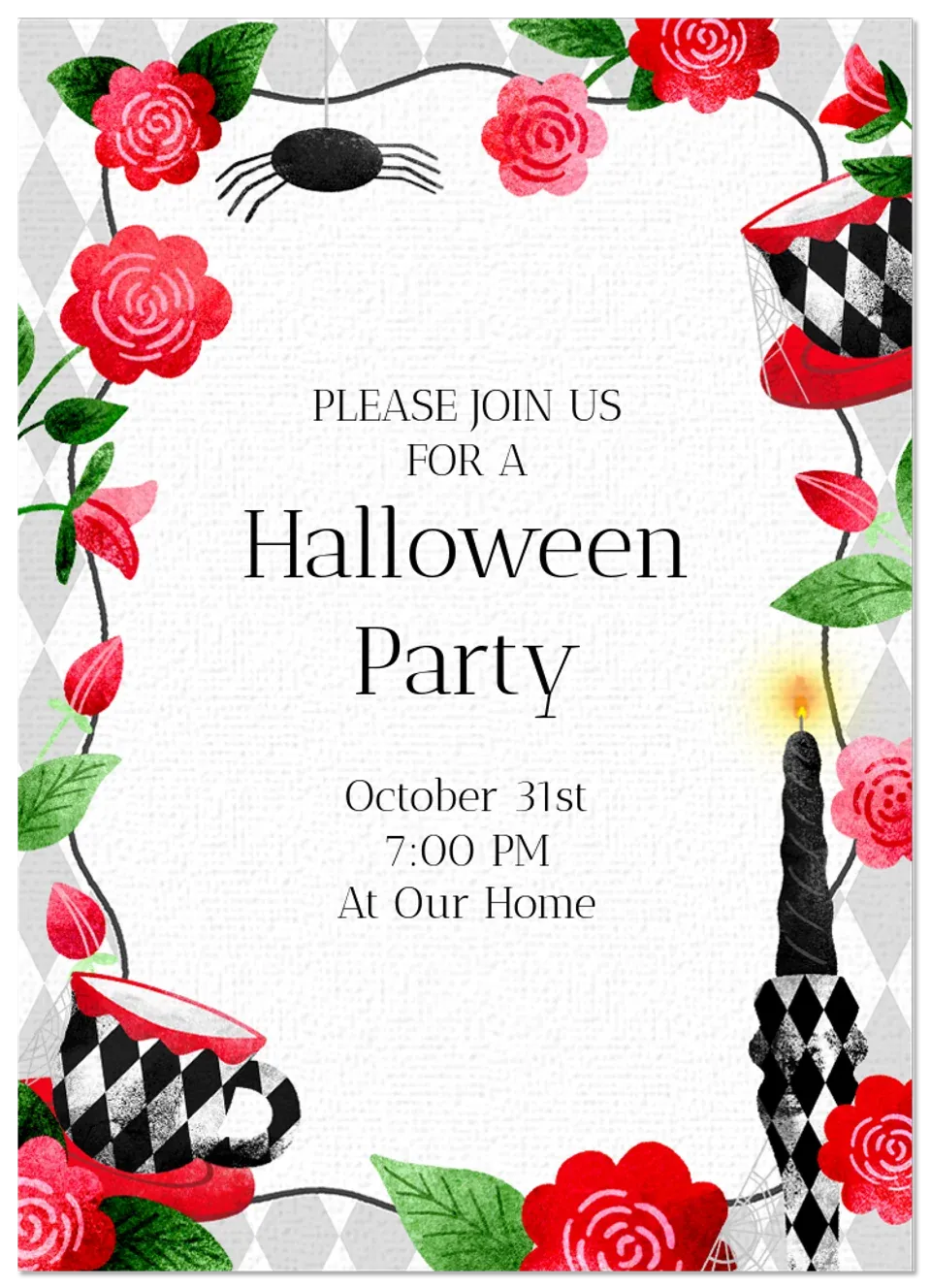 Wonderland Halloween card