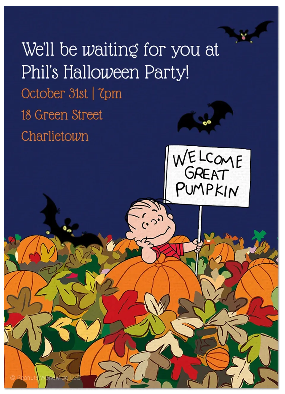 Peanuts | The Great Pumpkin card