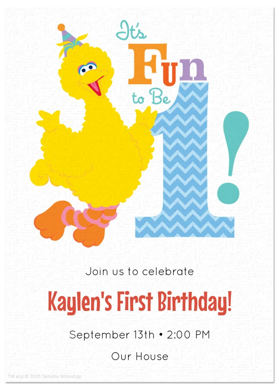 Sesame | First Birthday card