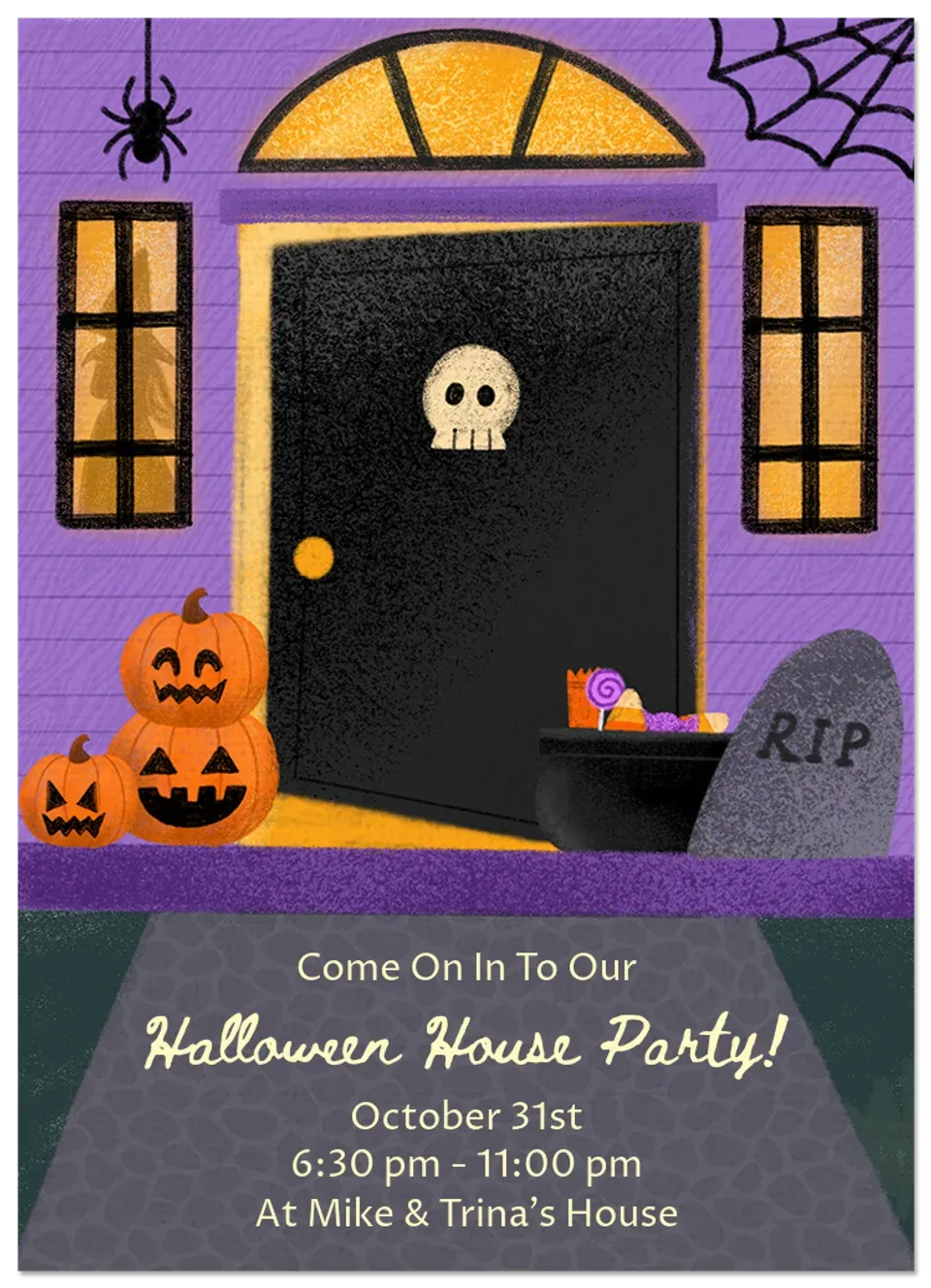 Halloween House Party card