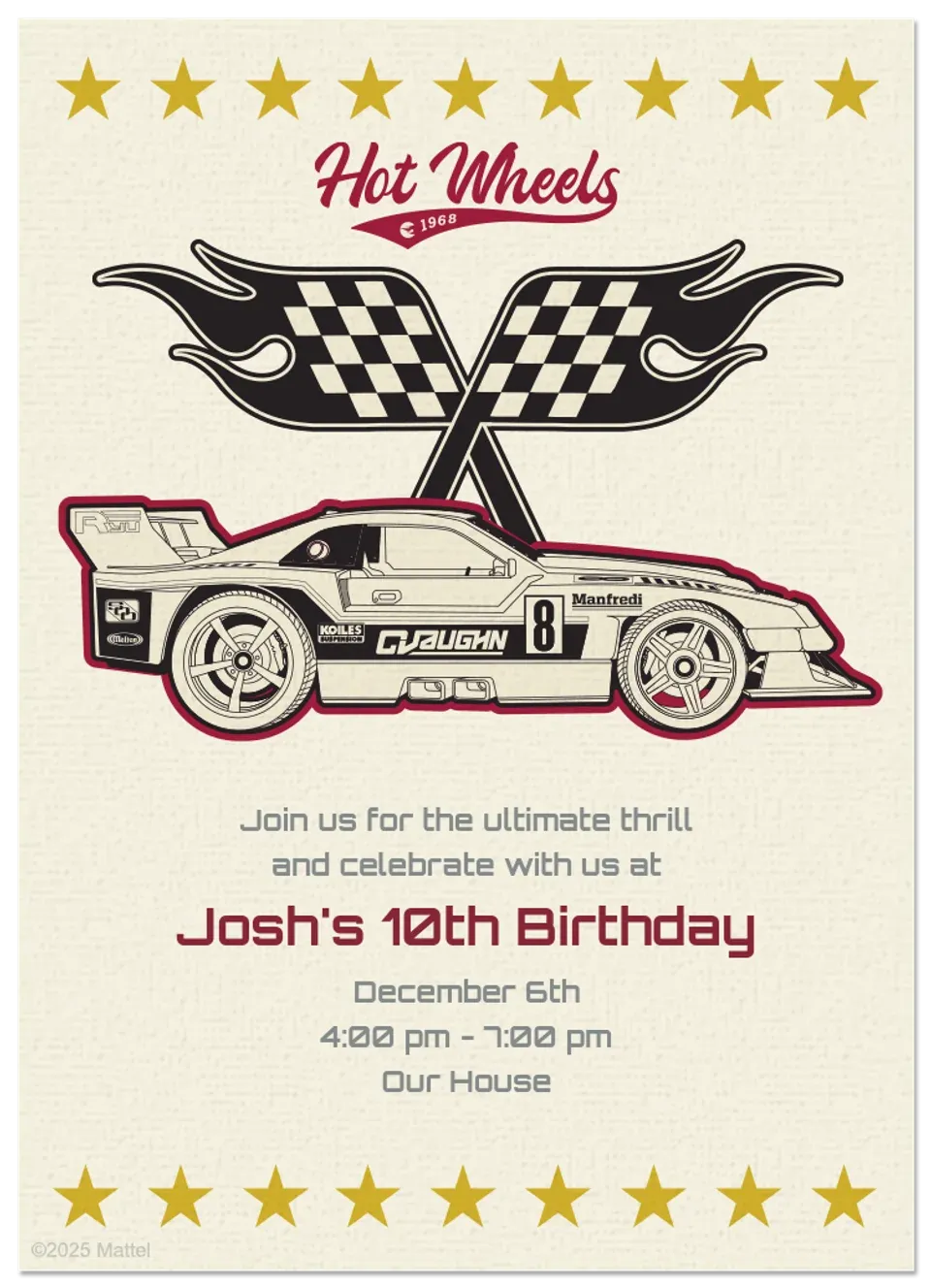 Hot Wheels | Varsity card