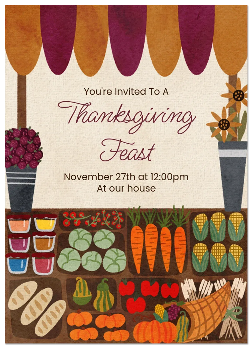 Farmers Market Thanksgiving card