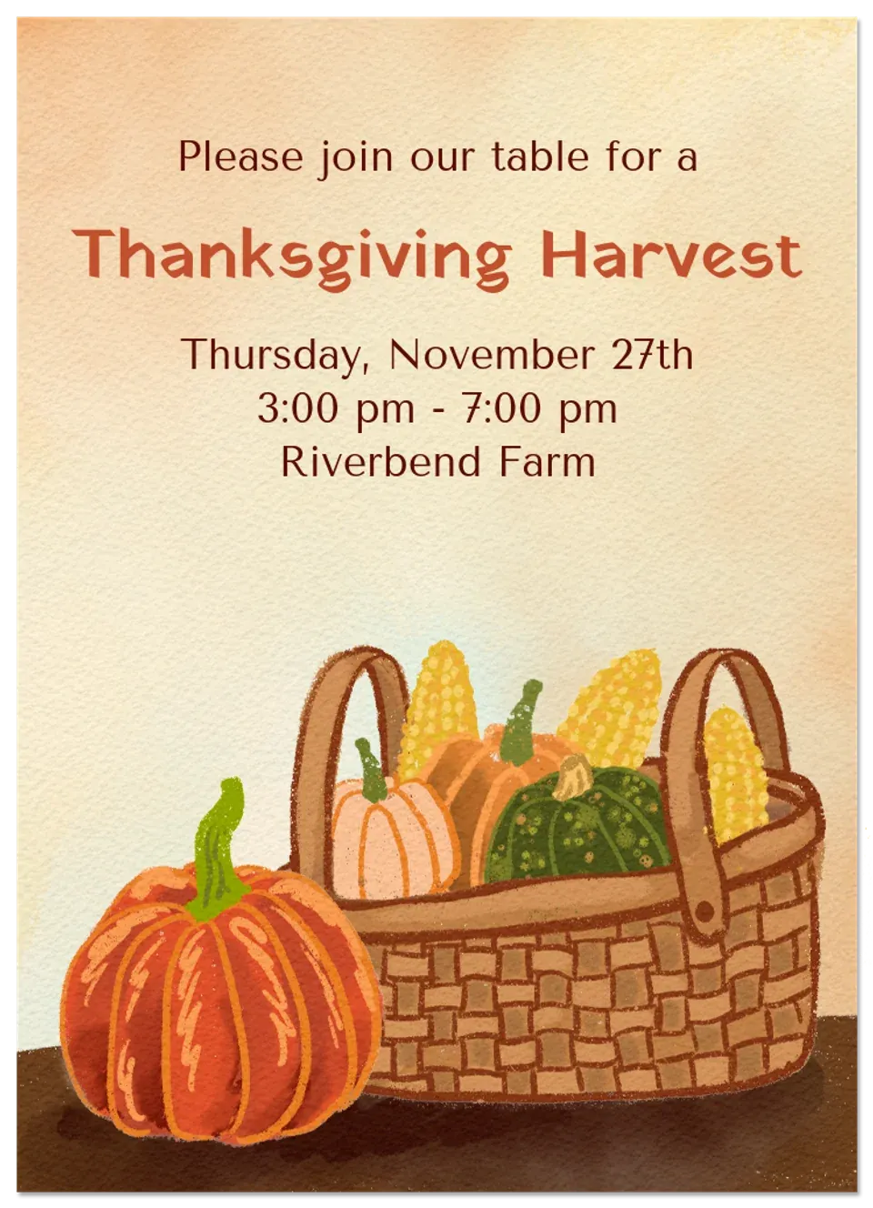 Harvest Basket card