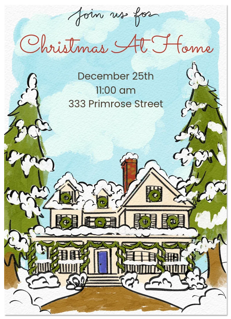 Holidays At Home card