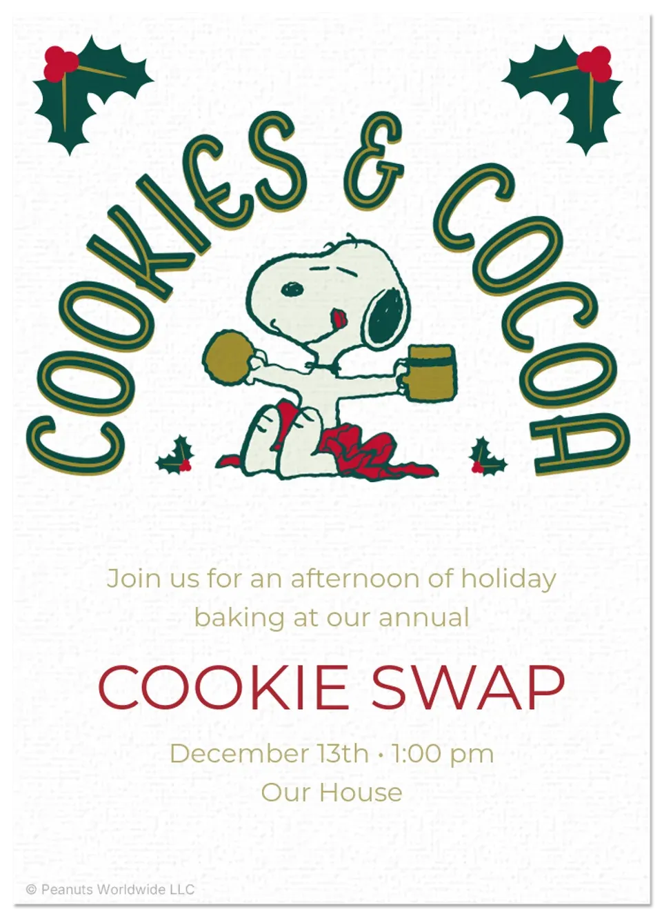 Peanuts | Cookie Swap card