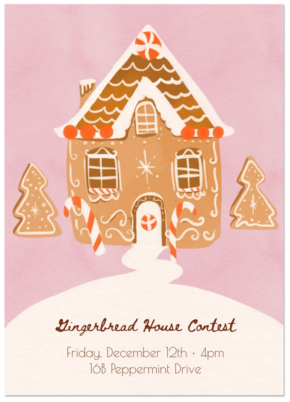 Gingerbread House Contest card