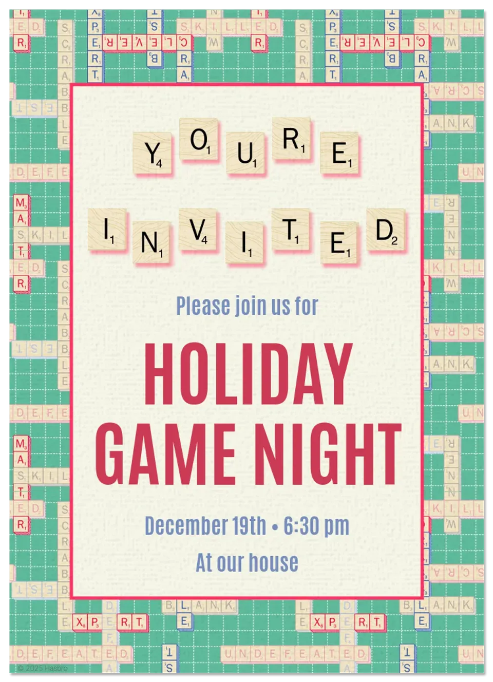 Scrabble | Game On card