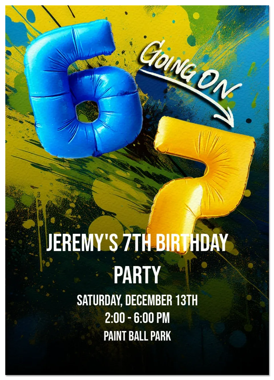 Six Seven Spray Paint card