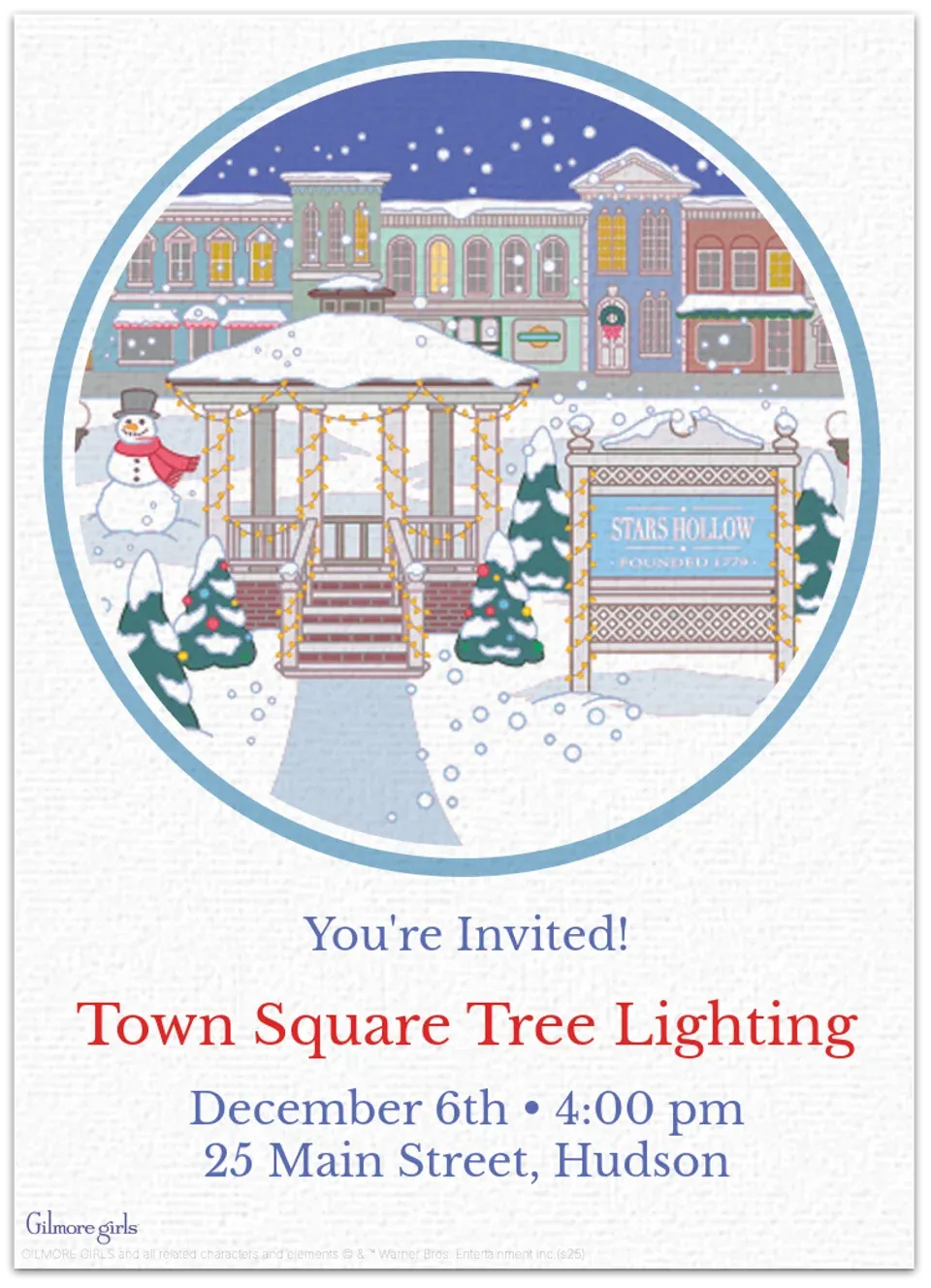 Gilmore Girls | Stars Hollow Holiday card