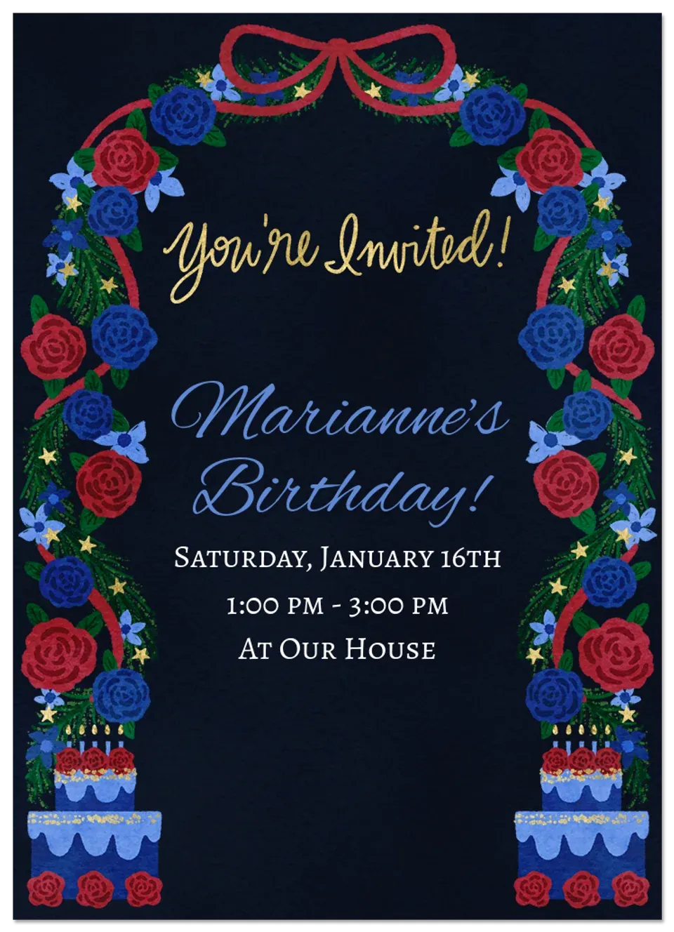 Moody Winter Birthday card