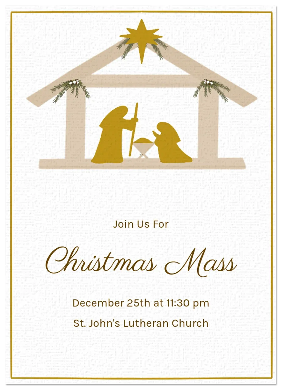 Minimalist Nativity card