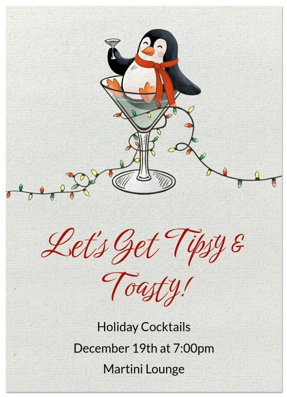 Tipsy Penguin card