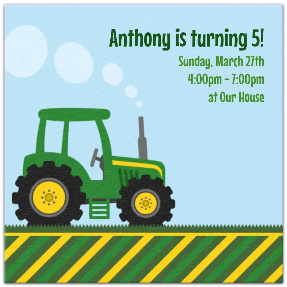 Farm Tractor card