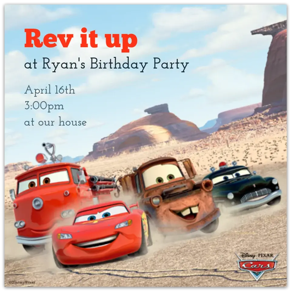 Cars: Radiator Springs card