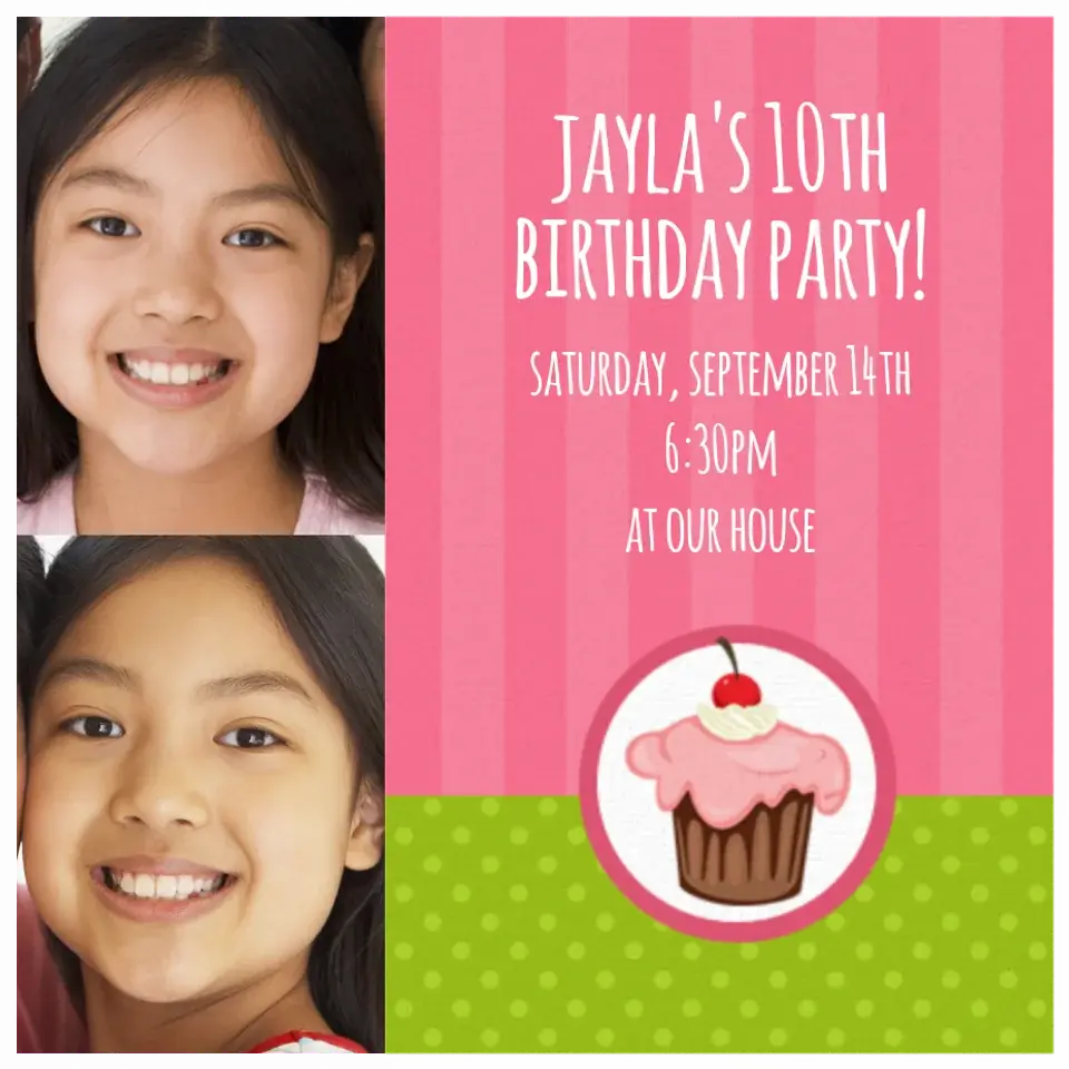 Cupcake Photo card