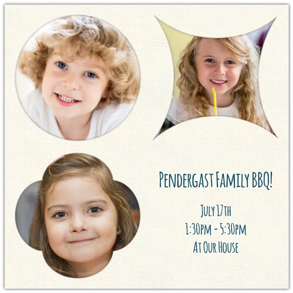 Photo Shapes card