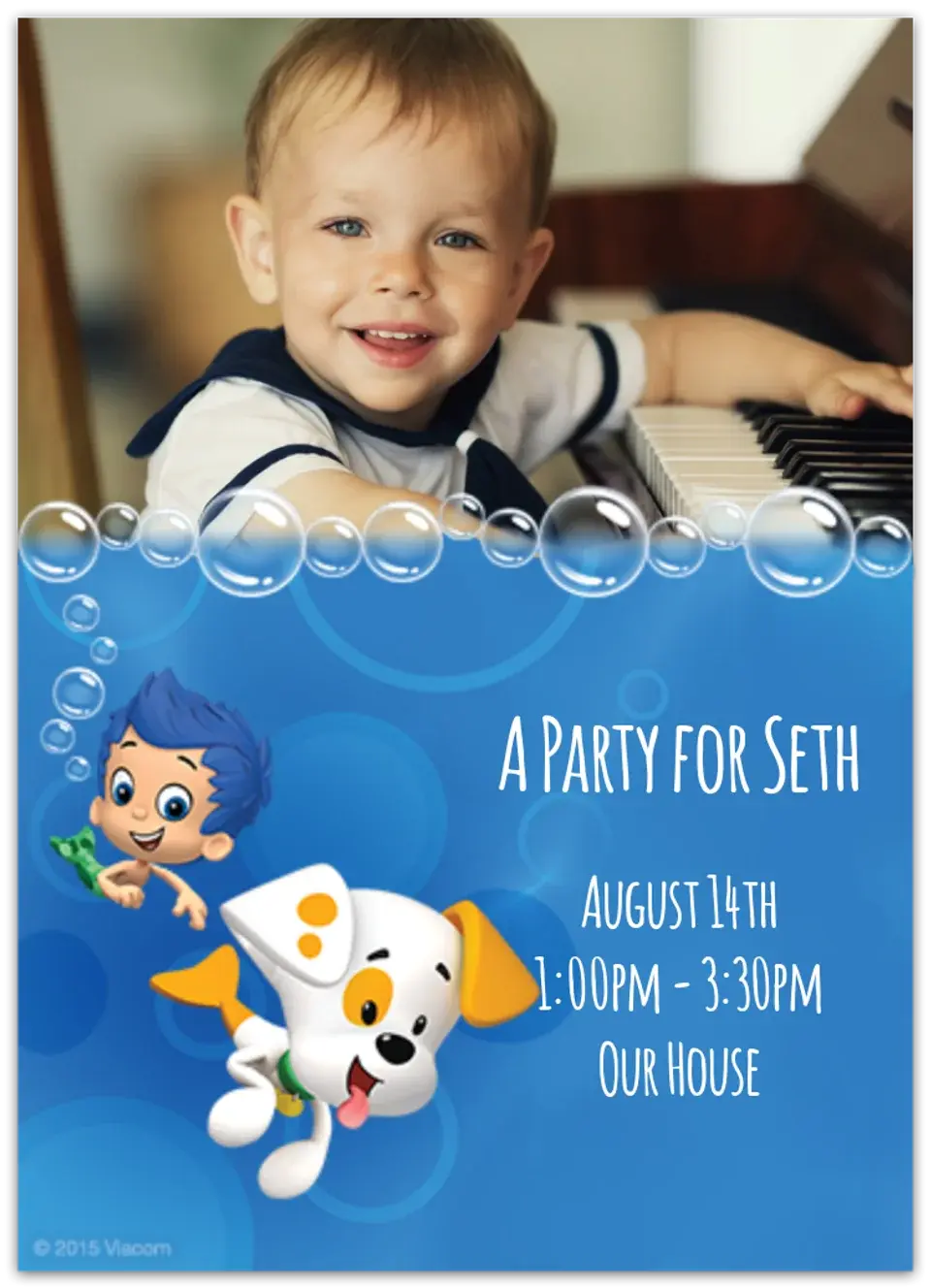 Bubble Guppies Photo card