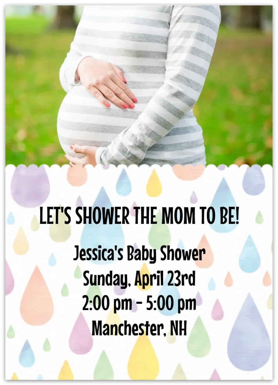 Colorful Baby Shower card