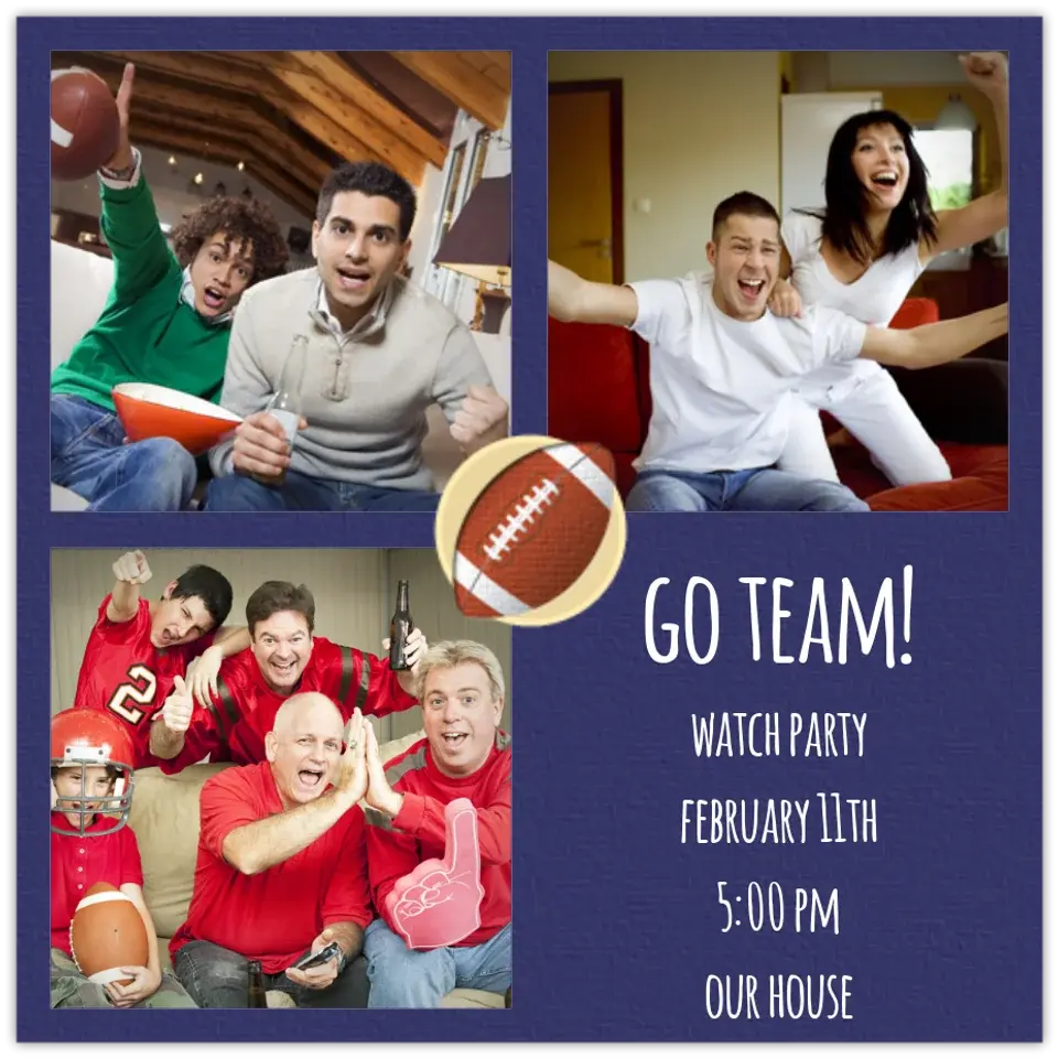 Football Frame card
