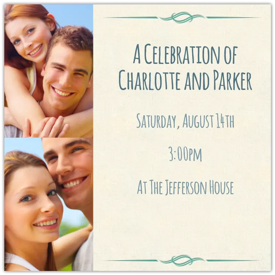 Double Photo Frame card