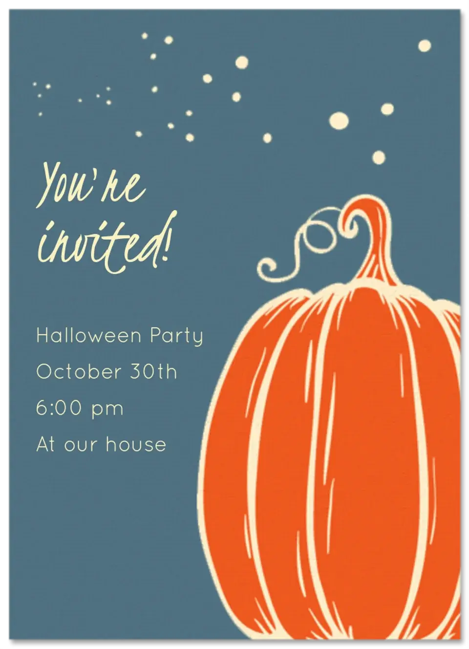 Simple Pumpkin card