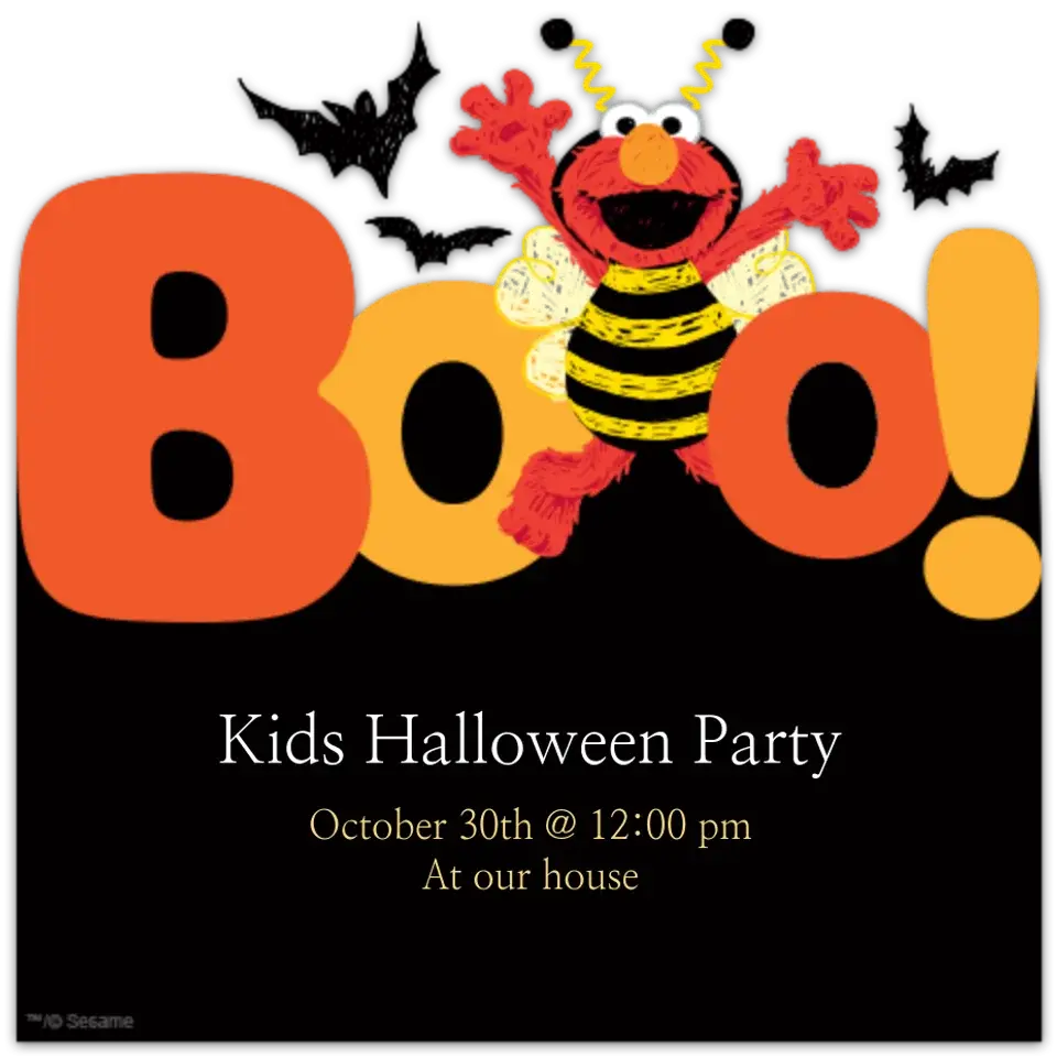 Elmo Boo! card