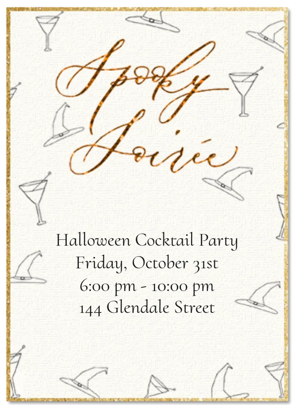 Spooky Soirée card