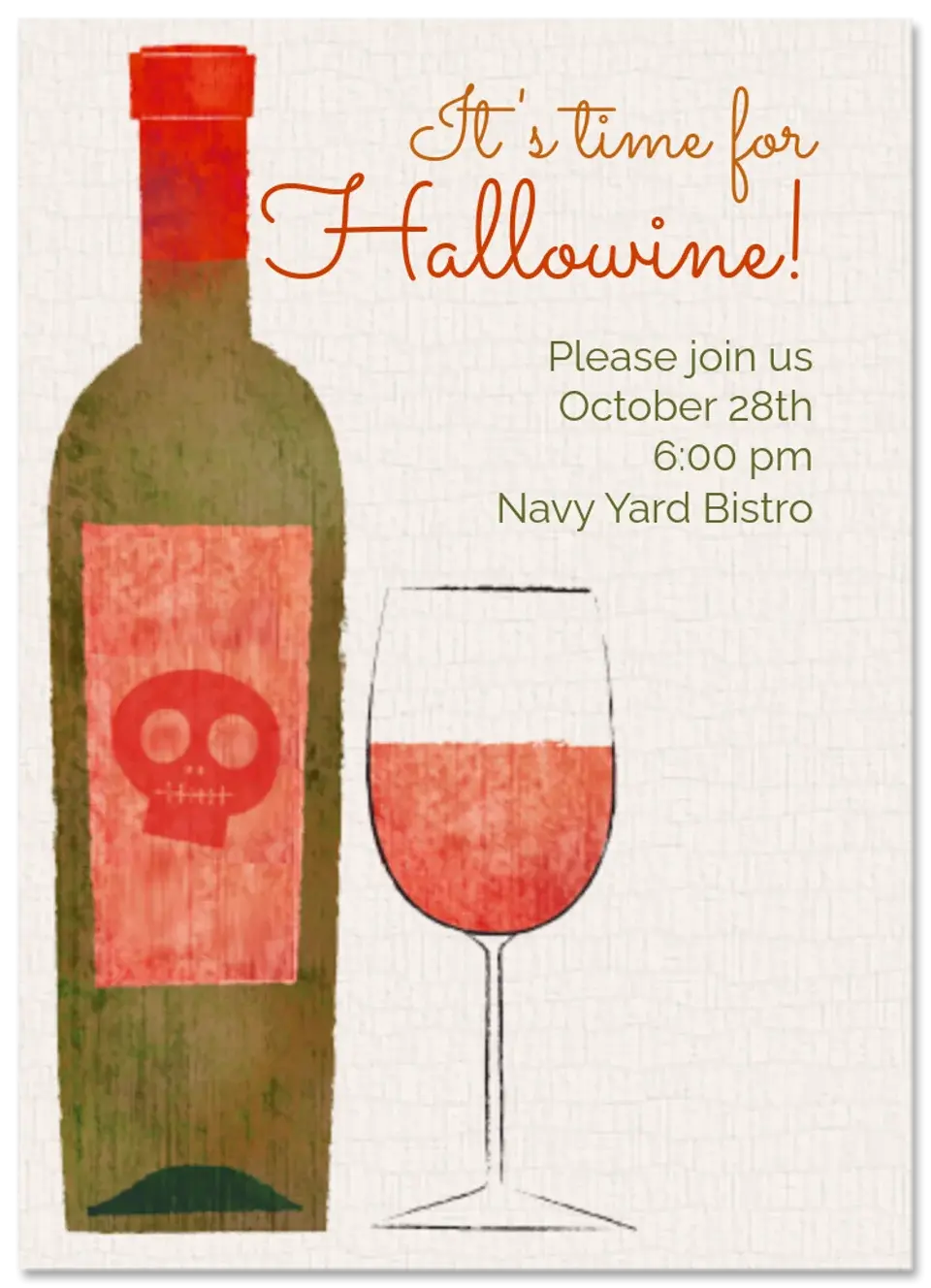 Hallowine card