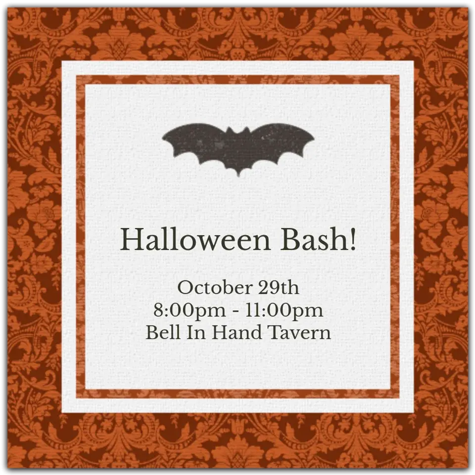 Formal Halloween card