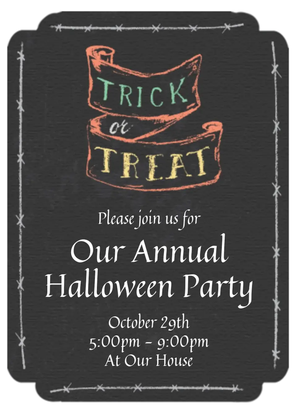 Halloween Chalkboard card