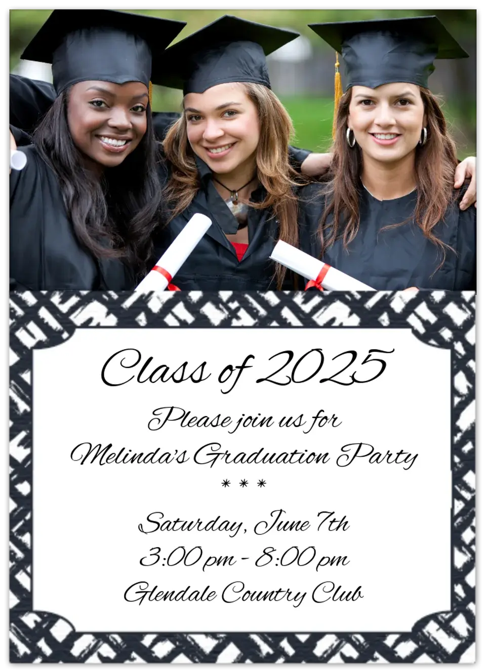 Modern Graduation Photo card