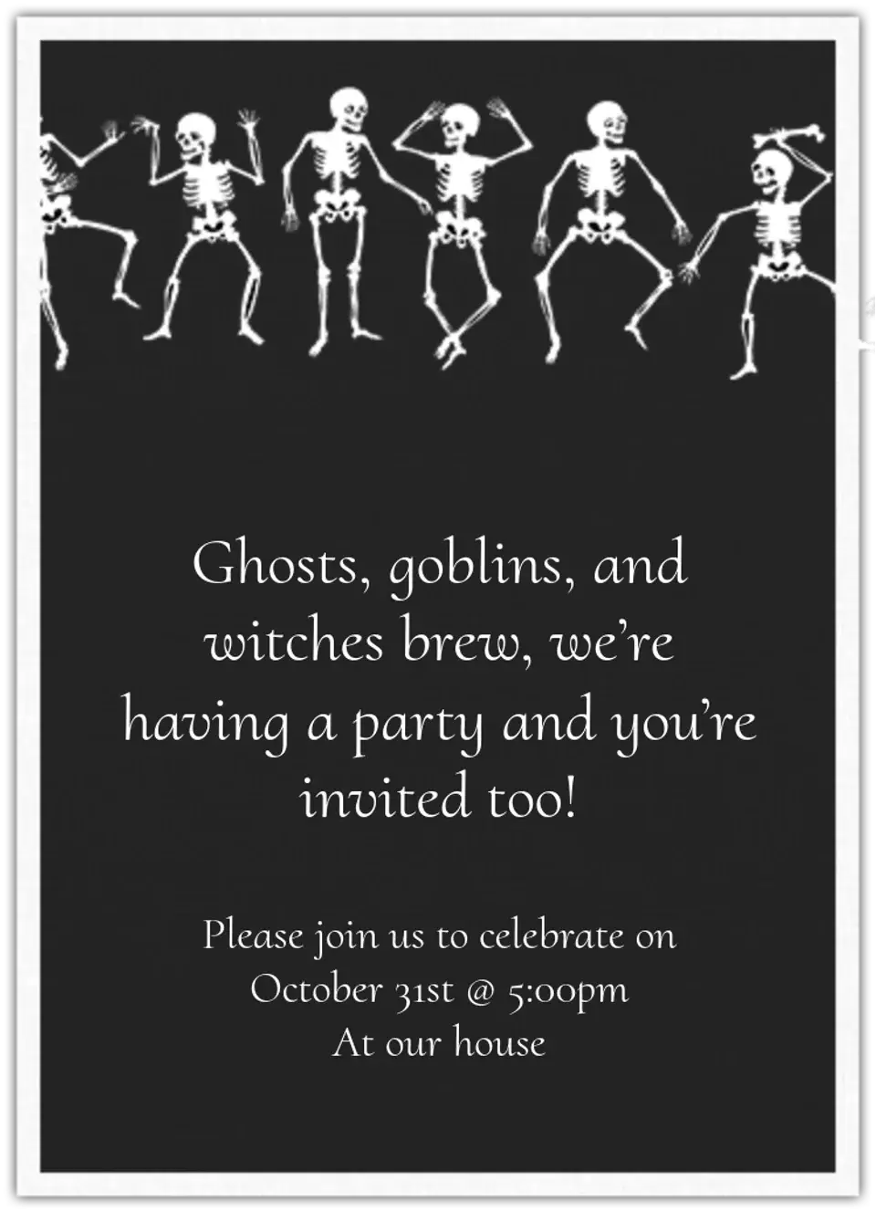 Skeletons card