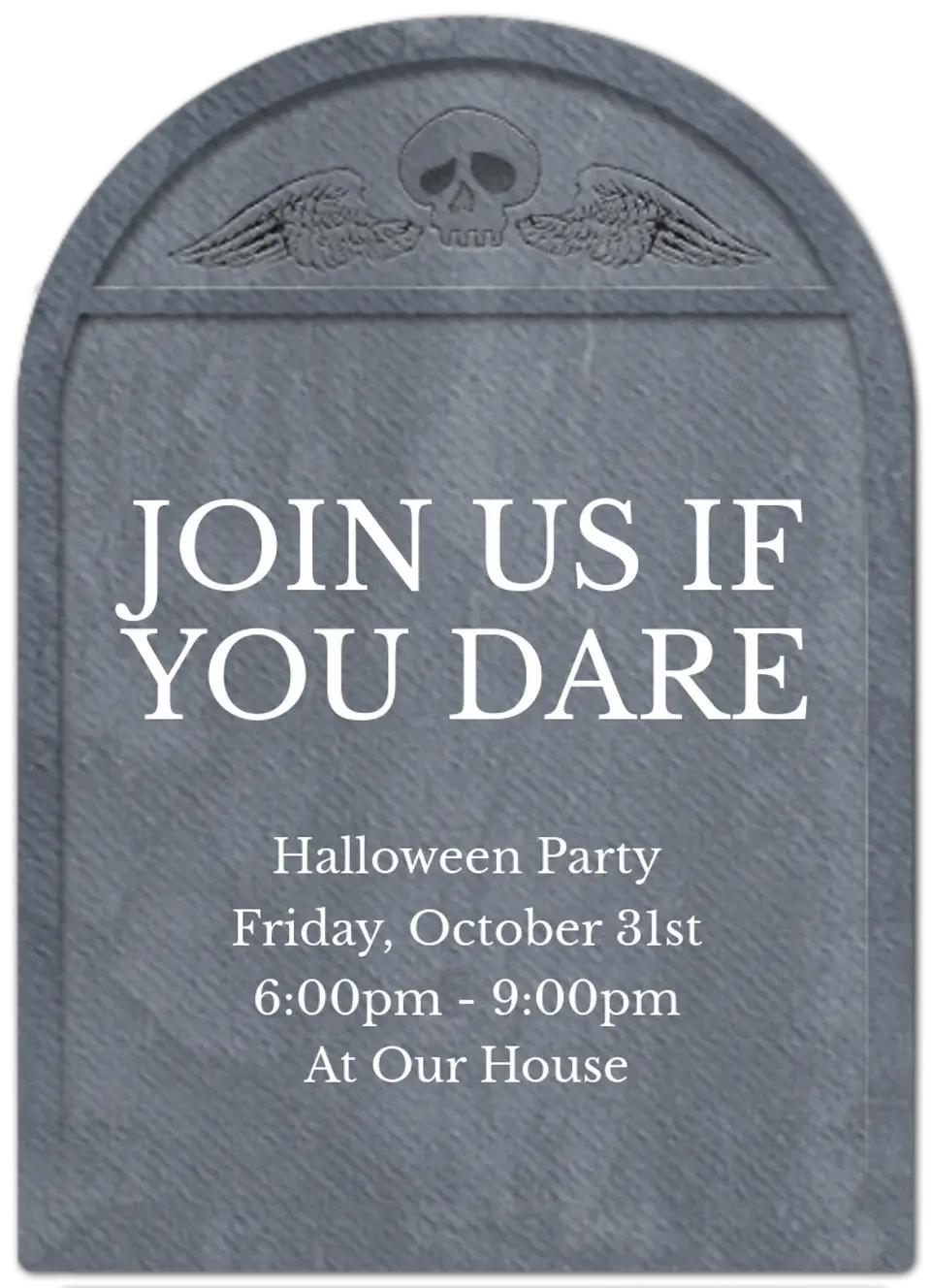 Gravestone card