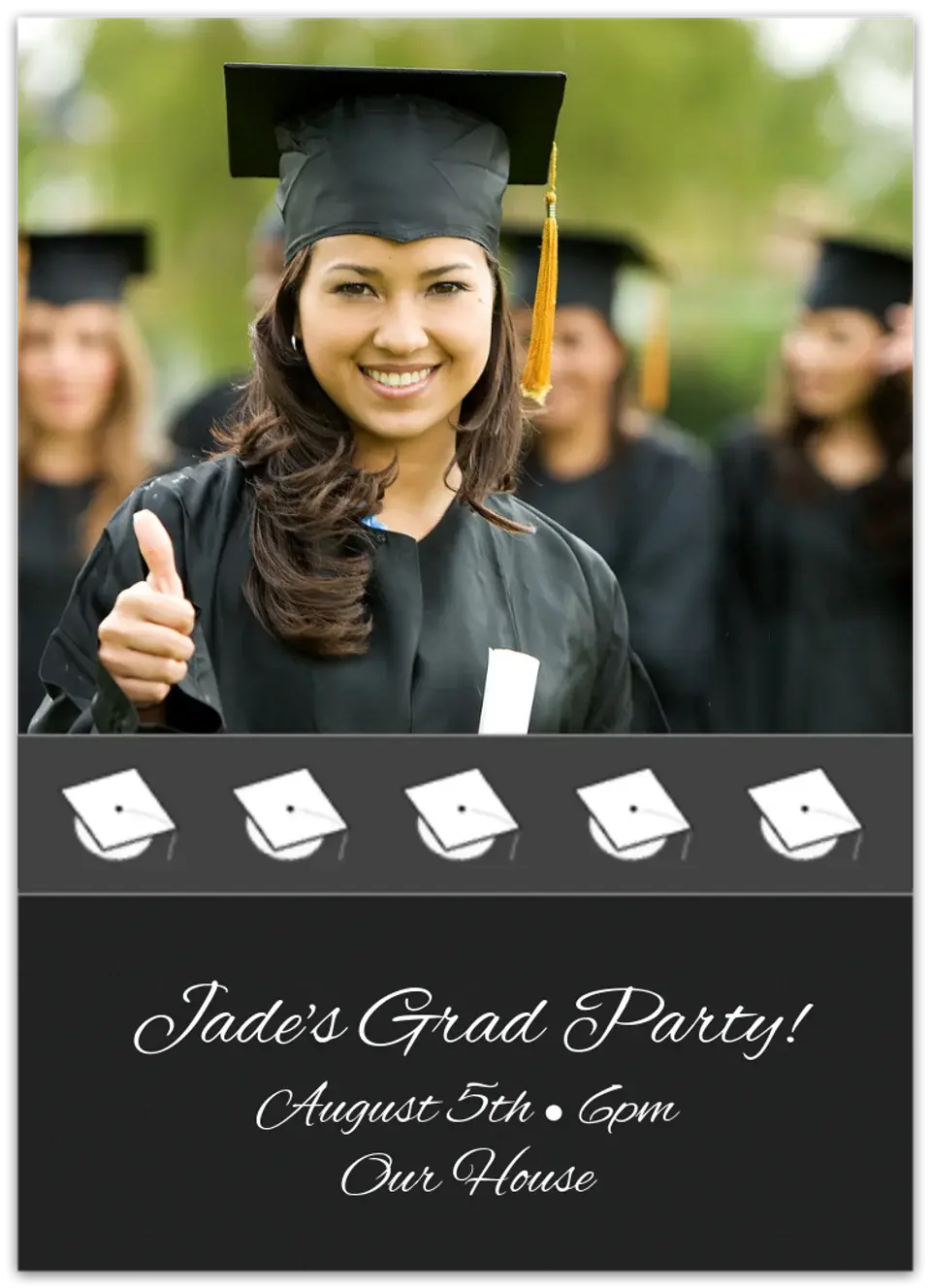 Graduation Caps card