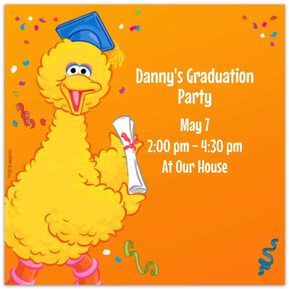 Big Bird Graduation card image