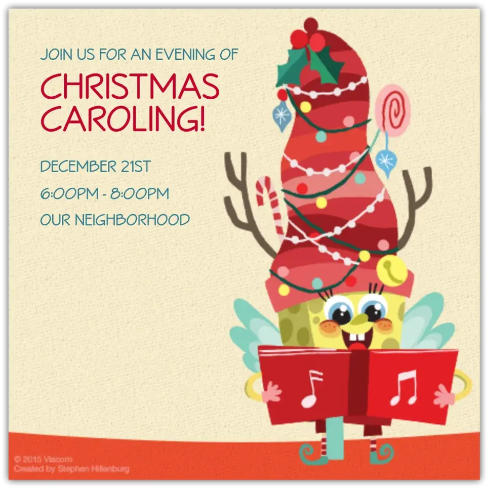 SpongeBob Caroling card image