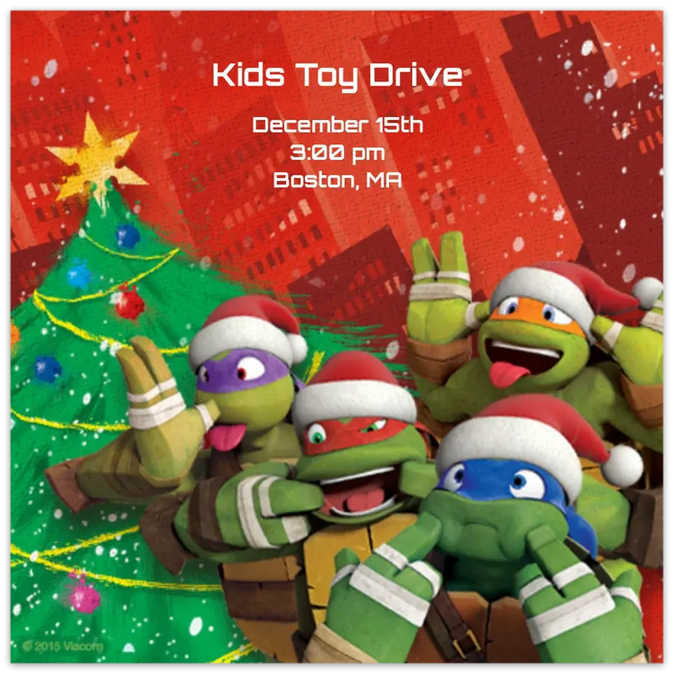 TMNT Christmas card image