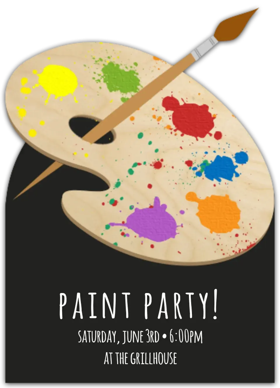 Paint Party card