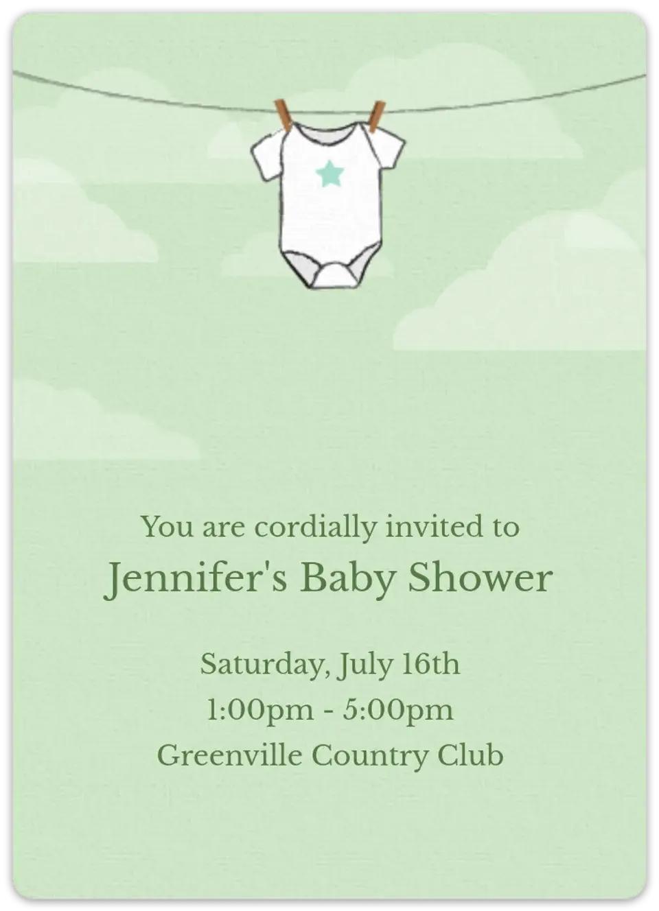 Baby Snapsuit card