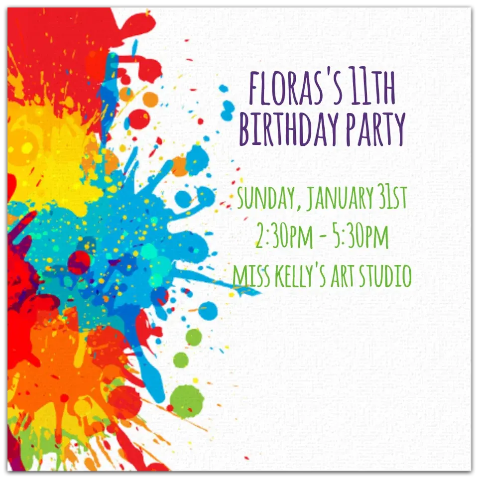 Paint Splatter card